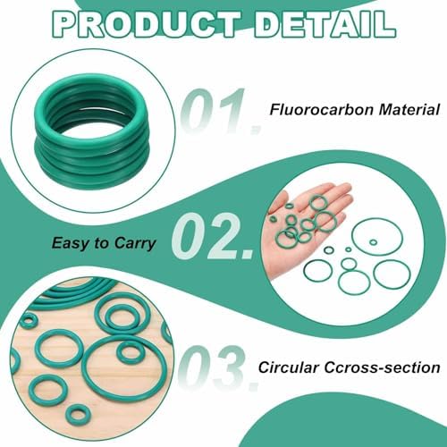 HARFINGTON 5 Pcs Fluorine Rubber O-Rings 84mm OD 79.2mm ID 2.4mm Width Round Sealing O Ring Seal Gasket for Industrial Engines Plumbing Faucet Hose Automotive - Image 4