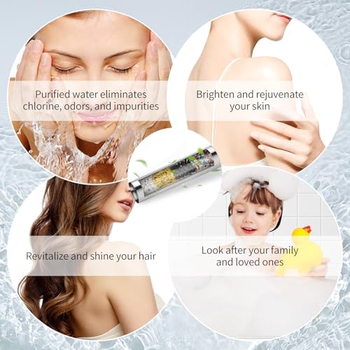 Filtered Shower Head with Handheld, 9 Spray Mode High Pressure Shower Head with 4 Filters, Hard Water Filter Showerhead - Remove Chlorine, Chrome - Image 3