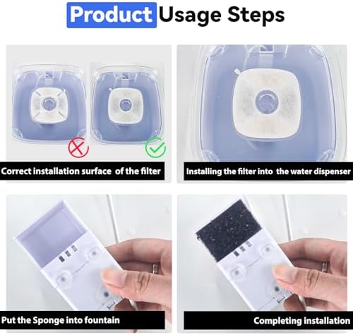 24 Packs Cat Water Fountain Filter Compatible with Veken Cat Water Fountain - Image 5