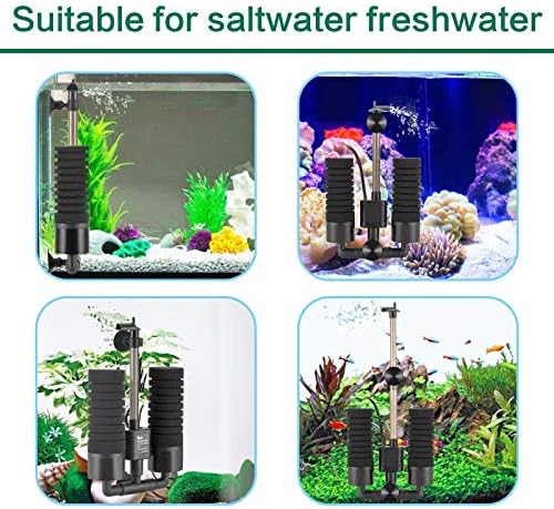 AQQA Aquarium Electric Power Sponge Filter,3W/5W Submersible Foam Filter - Image 6