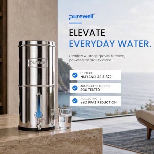 Purewell 4-Stage Gravity-Fed Water Filter System with UltraClean Technology - Image 2