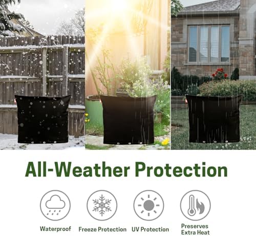 Backflow Preventer Insulated Cover, Pressure Vacuum Breaker Cover with 6 Layers Thick Fabric, Sprinkler Valve Insulation Pouch for Winter Freeze Protection, Water Well Pump Covers, 30×30 IN - Image 5
