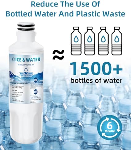LT1000P ADQ747935 Water Filter For LG, Thin q Water Filter Replacement Fit LG LFXS26973S LRFOC2606S LRFVC2406S LMXS30796S LRFWS2906D LMXS30796D LRFWS2906V LFXS26973D LMXC23796S, 4 PACK QWFIZ - Image 7