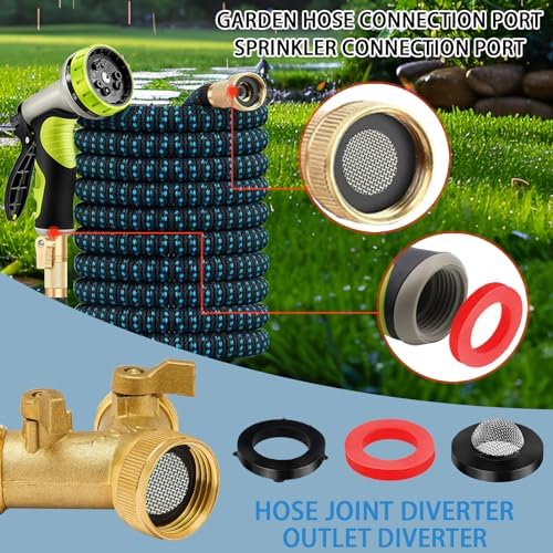 ZDBB 58 PCS Shower Head Garden Hose Screen Filter Gasket.Stainless Steel Water Filter Hose Washer Kit for 1/2,3/4 Inch Plumbing Faucet Screen Fittings and 5/8" Washing Machine Inlet Line Connection - Image 3