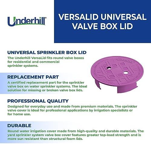 Underhill Sprinkler Valve Round Box Lid, VersaLid 10 Inch Universal, Cover for Automatic Irrigation System, Purple, VL-10P-4, 4 Pack - Image 3