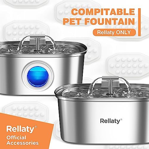Rellaty Official Cat Water Fountain Filters Replacement & Pre-Filter Sponge - Image 2