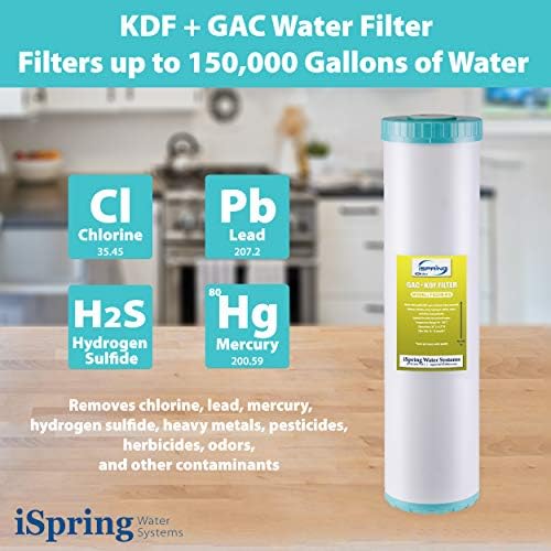 iSpring F3WGB32BKDS 4.5" x 20" 3-Stage Whole House Water Filter - Image 4
