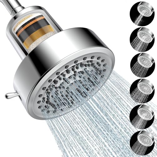 Filtered Shower Head, Shower Head with Filters for Healthy Hair & Skin by UltrTxenova