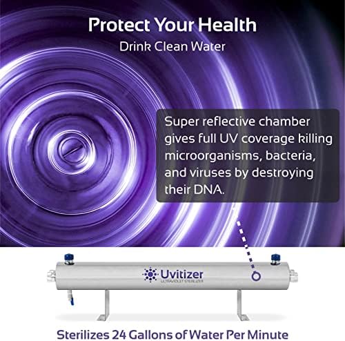 Ultraviolet UV Light Bulb Housing with (2) 36” UV-C Bulbs – for Commercial and Whole House UV Water Filtration Systems – 24 GPM - Image 6