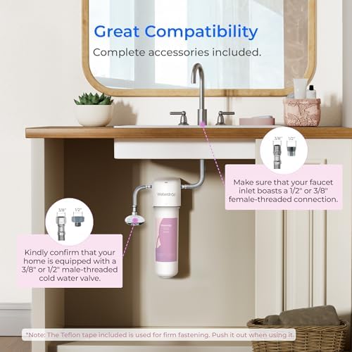 Waterdrop BFU2 Bathroom Sink Filter for Skincare, Reduces Chlorine & Scale - Image 5