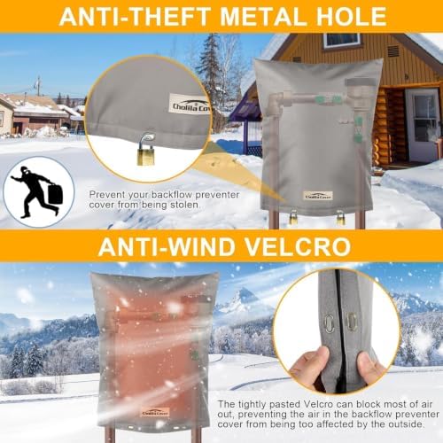 16" W x 20" H Insulated Backflow Cover, Gray, 7-Layer - Image 6