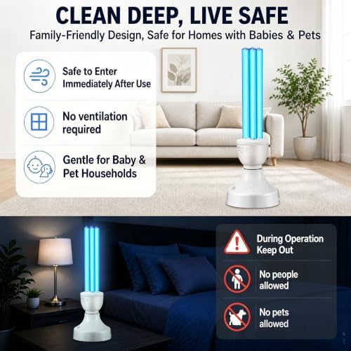 Qualirey 25W UV Light with E27 Base, Remote Control and Glasses,Ozone Free - Image 6