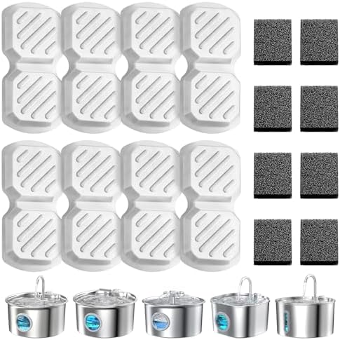 8 Pack Cat Water Fountain Filters Replacement by WEIKEY