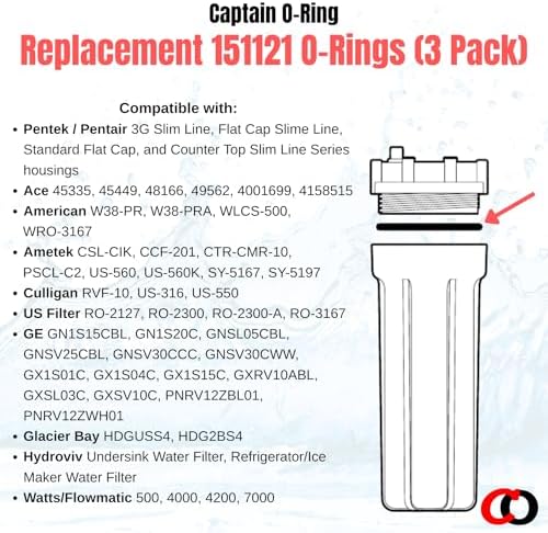 Captain O-Ring - Replacement 151121 / OR-38 / WS03X10001 / 10800-034 O-Rings for Pentek, Culligan, GE, Campbell, etc Water Filter Housing Gasket Seal (3 Pack) - Image 2