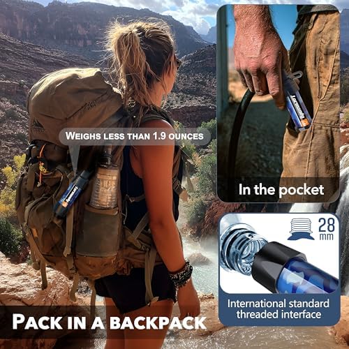 Straw Water Filter 5 Pack – Outdoor Camping & Hiking Survival Gear Kit for Family Use, Ultra-Light Personal Filter Straws for Backpacking, Travel, Bug-Out Bags and Emergency Preparedness - Image 5