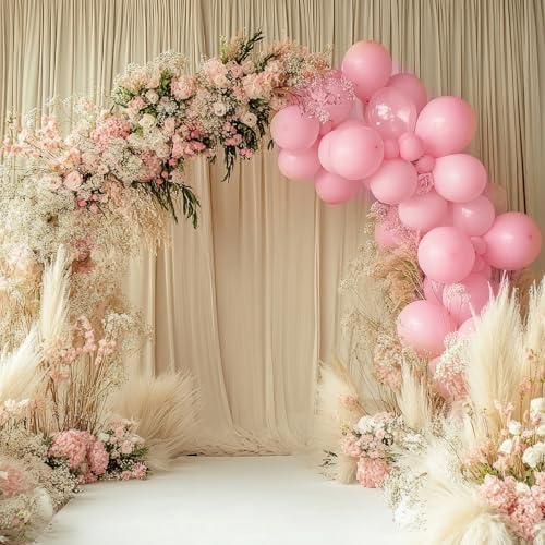APLANET 150pcs Light Pink Balloons Different Sizes 18 12 10 5 Inch, Pastel Latex Balloons for Pink Themed Birthday Wedding Baby Shower Party, Grad Anniversary Supplies, Arch Kit Decoration - Image 6