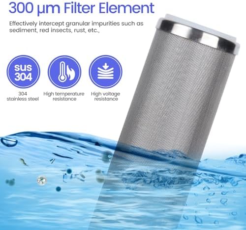 Stainless Steel Cleanable Wire Mesh Filter Cartridge 10”Length,2.5"OD(300 Micron) - Image 5