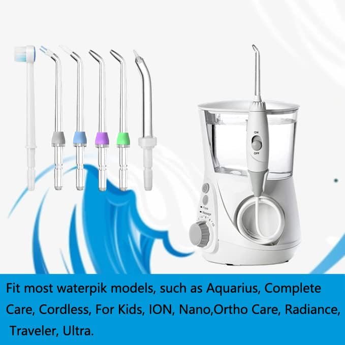 Flosser Replacement Tips for Waterpik Water Flosser, High-Pressure Water Flosser Tip Replacement, Compatible with Waterpik Oral Irrigator (6 Piece Set) - Image 2