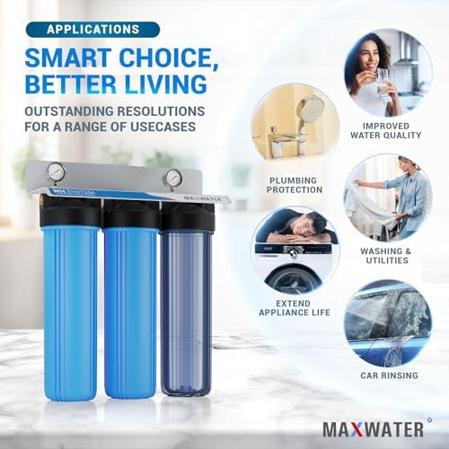 Max Water 3-Stage Whole House Water Filtration System, 1-Inch Inlet/Outlet - Image 6