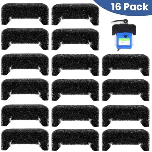 16 Pack Cat Water Fountain Sponge Filters, Replacement Foam Pre-Filter Sponges for 67oz/2L & 81oz/2.4L Pet Fountain (Pump Not Included) - Image 2