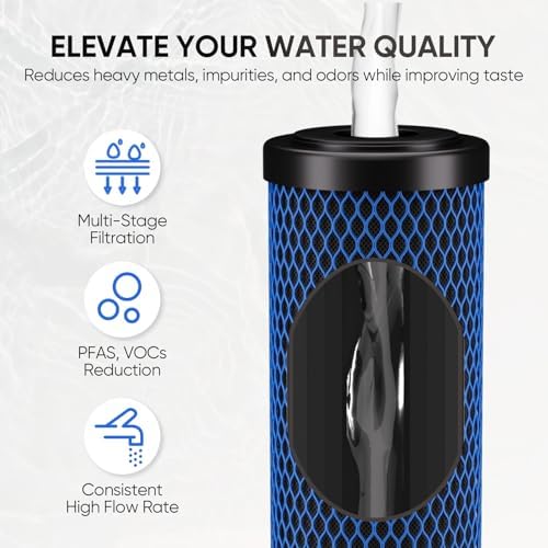 PUREPLUS 1 Micron 2.5" x 10" Whole House PFAS Removal Water Filter,3 PACK - Image 5
