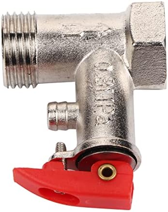 0.8mpa Relief Valve, Caliber G1/2 Inch Brass Safety Valve,Pipe Connector Pressure Relief Electric Water Heater Kitchen Safety Check Shutoff Device for Household Water Heaters by Unknown