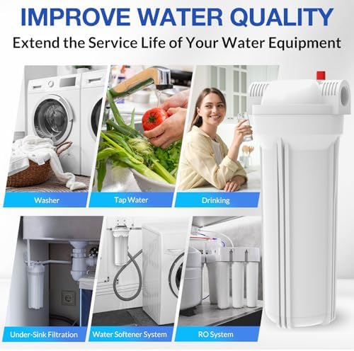 SimPure Whole House Water Filter Housing, 10" Sediment Filter - Image 6