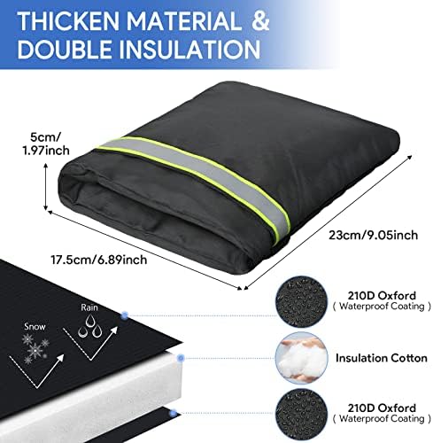 Outdoor Faucet Covers for Winter Freeze Protection, Hose Bib Covers for Winter 4 Pack, Outside Water Faucet Spigot Covers Winter Insulated 9.05" H X 6.89" W, Reusable Waterproof Faucet Sock - Image 4