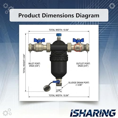 DN20 Magnetic Boiler Filter for Hydronic Heating Systems - Image 7