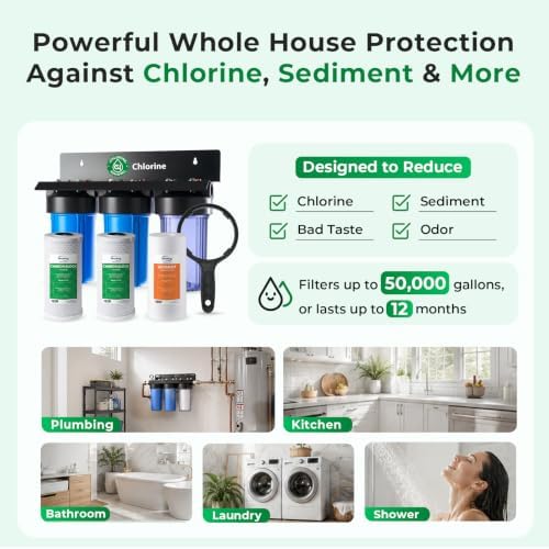 iSpring WGB31BC Whole House Water Filter System with Clear Filter Housing - Image 2