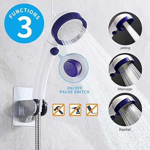 KAIYING RV & Camper High Pressure Handheld Shower Head with Pause Button - Image 2