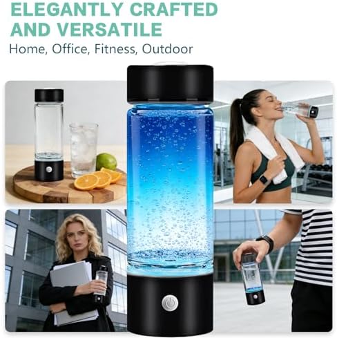 Hydrogen Water Cup Generator Up to 2400+ PPB SPE/PEM Hydrogen Water Filter BPA-Free for Water Bottles Home Office Fitness Travel Drinking USB-C Rechargeable Hydrogen Rich Water Maker - Image 6