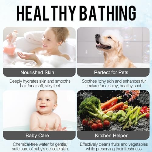 Bath Water Filter for Tub Fauce,10-Stage Bathtub Filter with Vitamin C.Eliminates Chlorine,Impurities,Softens Hard Water for Skin & Hair Care,BPA-Free+pH Balance,3000Gal Capacity (Porcelain White) - Image 6