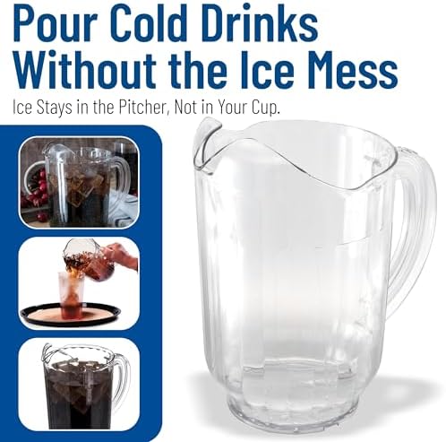 Carlisle Versapour Pitcher with Window, 60 oz Clear SAN Plastic - Image 6