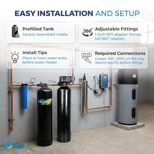 Tier1 32,000 Grain Water Softener & 300,000 Gallon Chlorine Filter System - Image 7