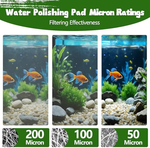 Aquarium Polishing Filter Pad-Ultra Fine 50 Micron Filter Floss for Crystal Clear Water,Cut-to-Size Filter Media for Fish Tank,Safe for Fish/Reef/Turtles(24" x 36", 1 Pack) - Image 6