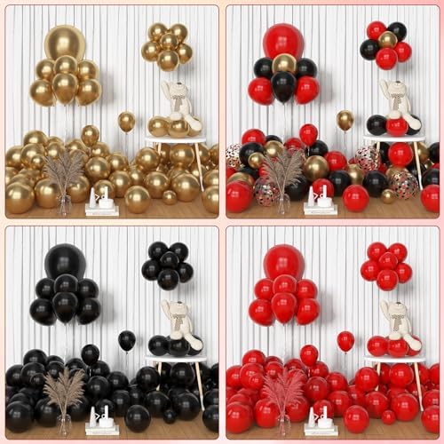 Amandir 153pcs Red Black Gold Balloon Garland Arch Kit Different Sizes - Image 5