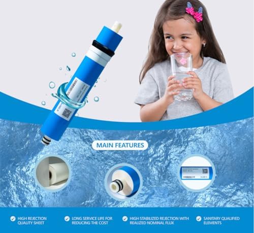 200 GPD RO Membrane Filter Replacement, 12" x 2.0" Reverse Osmosis Water Filter Membranes Replacement for Home Drinking Under Sink RO Water Filtration System - Image 5