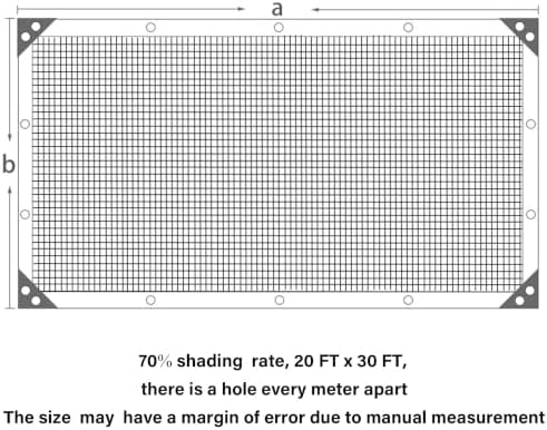 winemana 20x30 FT Shade Cloth for Garden, Mesh Tarp Outdoor Patio Sun Shade - Image 2