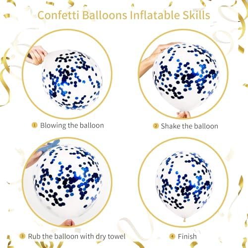 136pcs Royal Blue Black Balloon Garland Kit - 18/12/10/5 Inch Balloons - Image 5