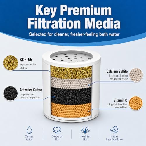 Yodel Shower Filter Brushed Nickel - Shower Head Filter for Hard Water - Water Softener to Remove Chlorine and Fluoride,Improve Hair and Skin Condition - Image 5