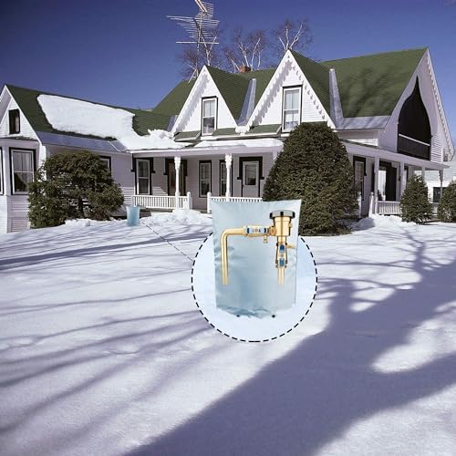SOKINGCOVER Backflow Insulation Cover Backflow Preventer Cover 16" W x 20" H with EVA Thickened Cotton Preventers Insulated Pouch for Winter Backflow Freeze Protection Faucet (Gray) - Image 6