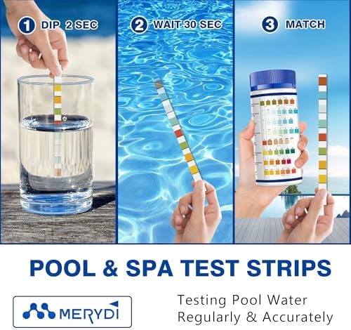 8-Way Pool Salt Test Strips,150 Strips Pool and Hot Tub Test Strips - Image 3