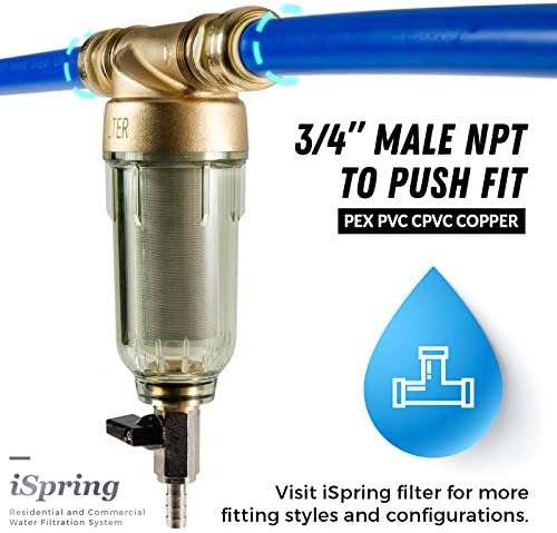 iSpring WSP-50SL Spin Down Sediment Filter, 2 Push-Fit Fittings, 50 Micron - Image 2