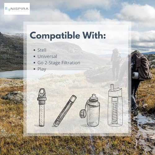 Nispira Carbon Water Filter Replacement Compatible with Lifestraw Go Series, Lifestraw Steel, Lifestraw Universal Water Bottle, 2 Packs - Image 2