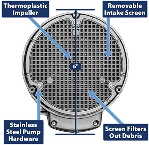 Superior Pump 91330 2400GPH Thermoplastic Submersible Utility Pump with 10-Foot Cord, 1/3 HP - Image 3