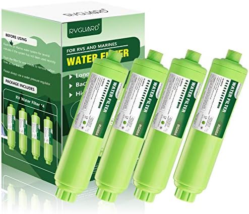 RVGUARD Inline RV Water Filter, 4 Pack by RVGUARD
