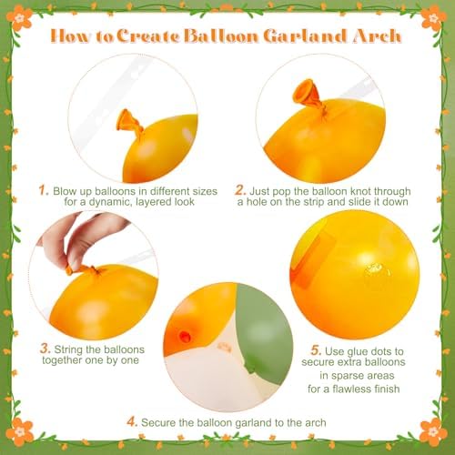 Orange and Green Balloon Arch kit for Little Cutie Baby Shower Decorations - Image 6