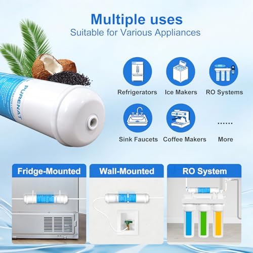 Inline Water Filter - 1/4"Push Connect for Refrigerator & Ice Maker(1 Pack) - Image 3