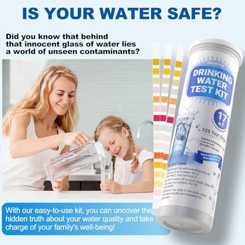 21-in-1 Home Drinking Water Testing Kit,145 Strips + 4 Bacteria Tests,Tap and Well Water Test Kit, Easy to Test and Read Home Test Strips for Hardness, Lead, Iron, Fluoride, pH, Copper and More - Image 5